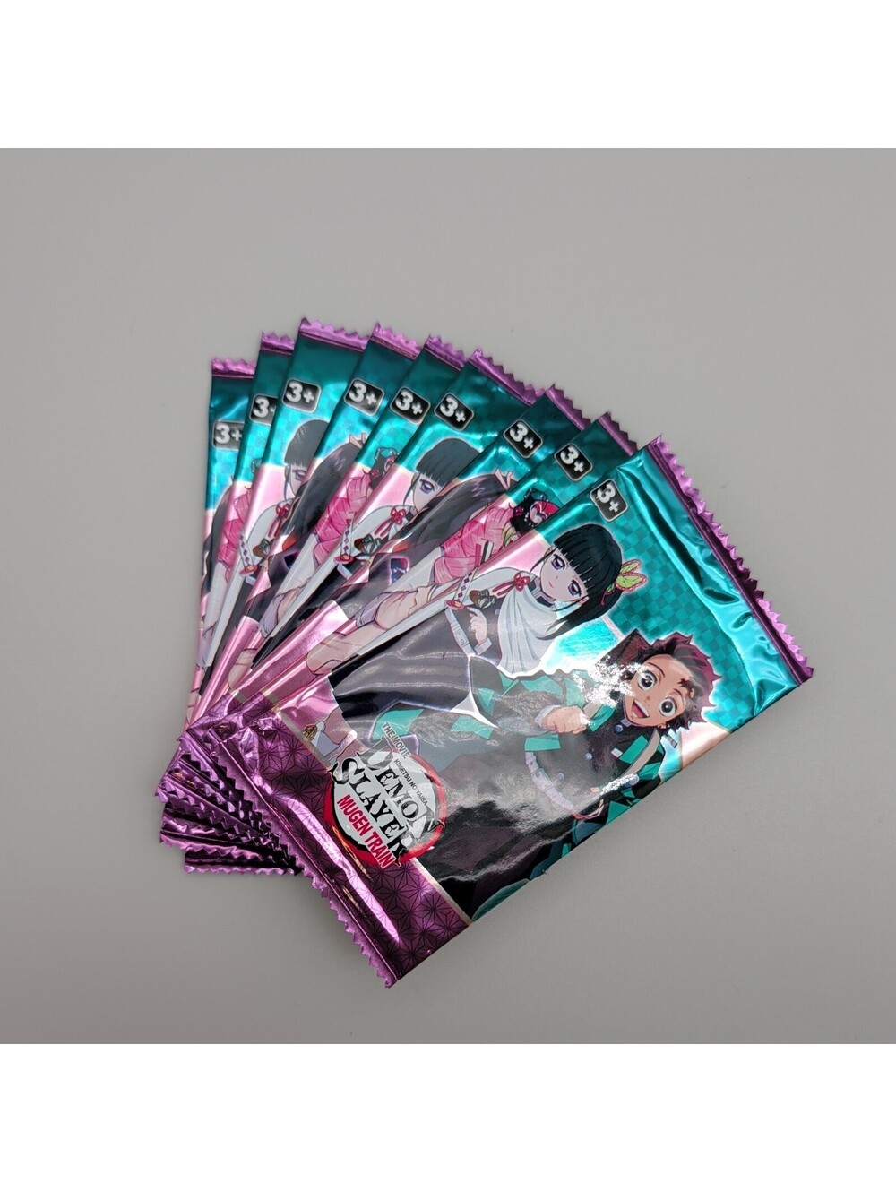 9 packs Demon Slayer Kimetsu no Yaiba Mugen Train Sealed Trading Card Pack 3+